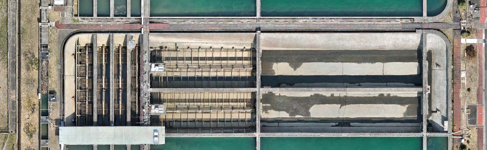 浄水場凝集沈澱池 土木構造物点検業務　浄水場沈砂池 土木構造物点検業務